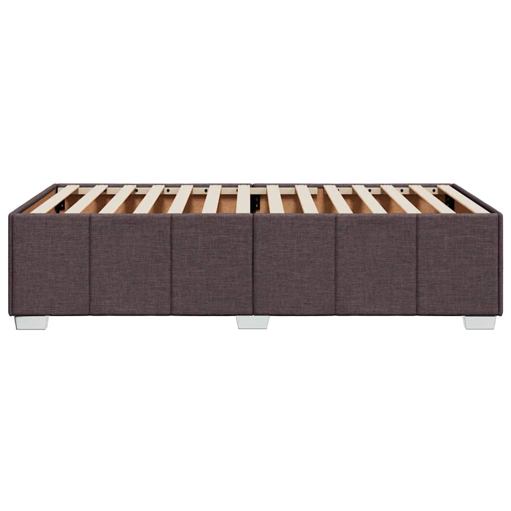 Cadre de lit sans matelas marron foncé 90x200 cm tissu - XIOS