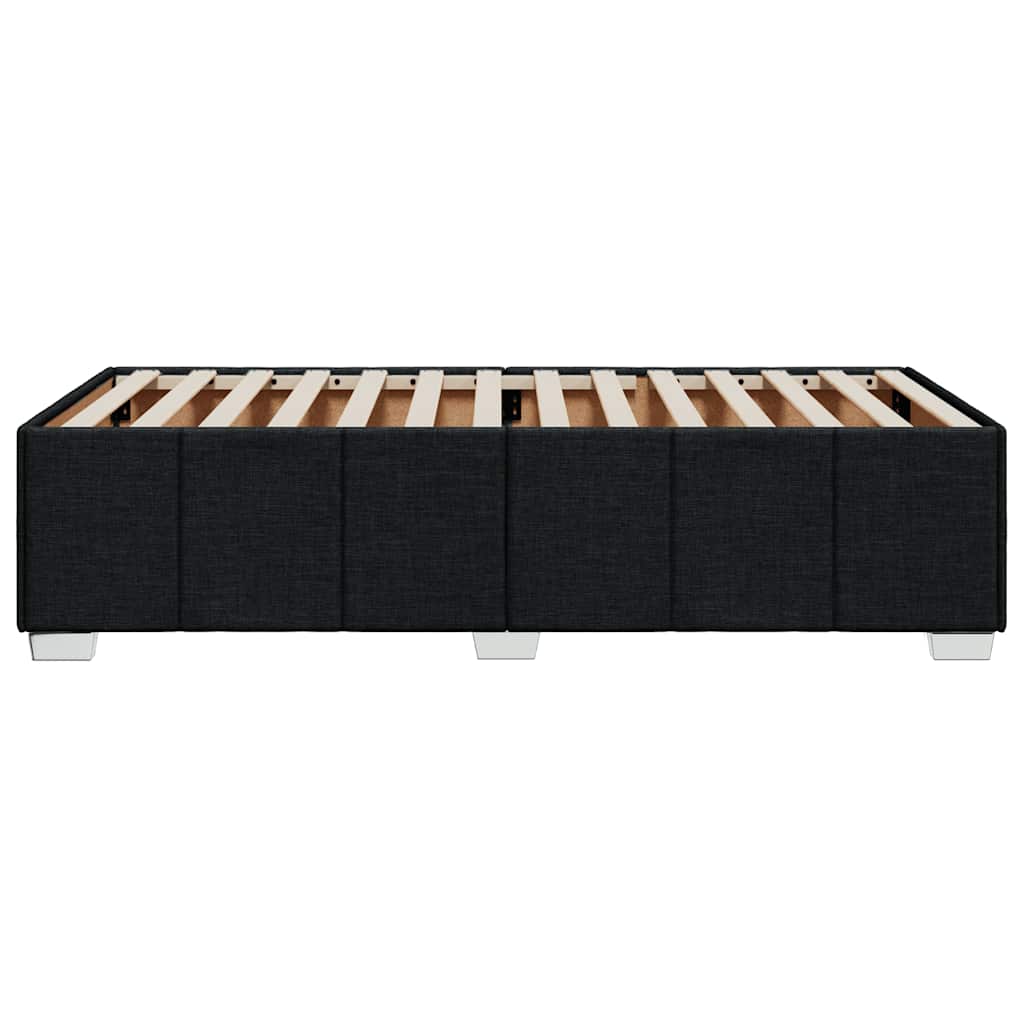Cadre de lit sans matelas noir 100x200 cm tissu - XIOS