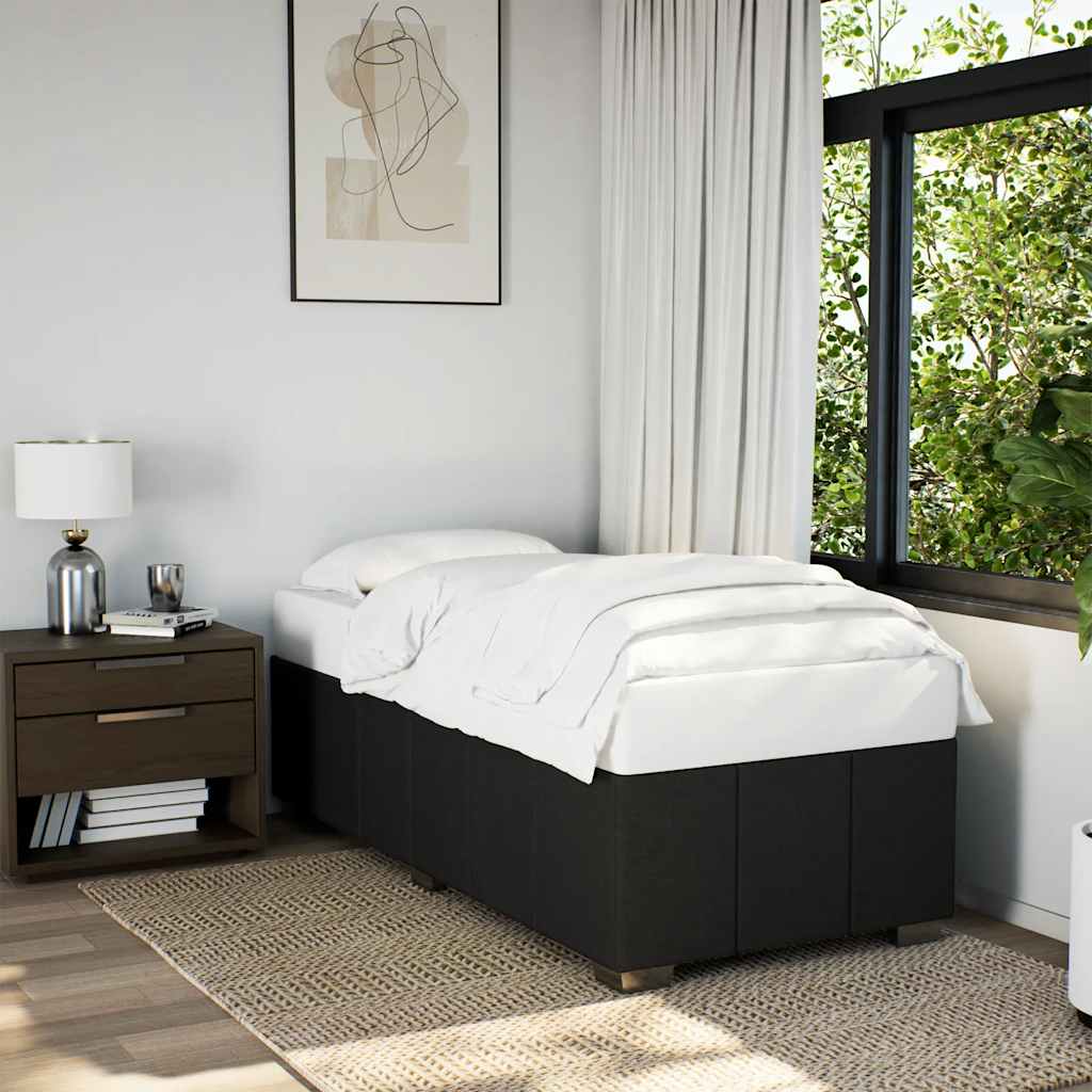 Cadre de lit sans matelas noir 100x200 cm tissu - XIOS