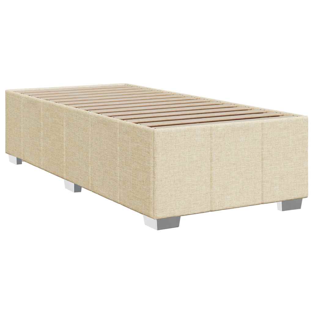 Cadre de lit sans matelas crème 100x200 cm tissu - XIOS