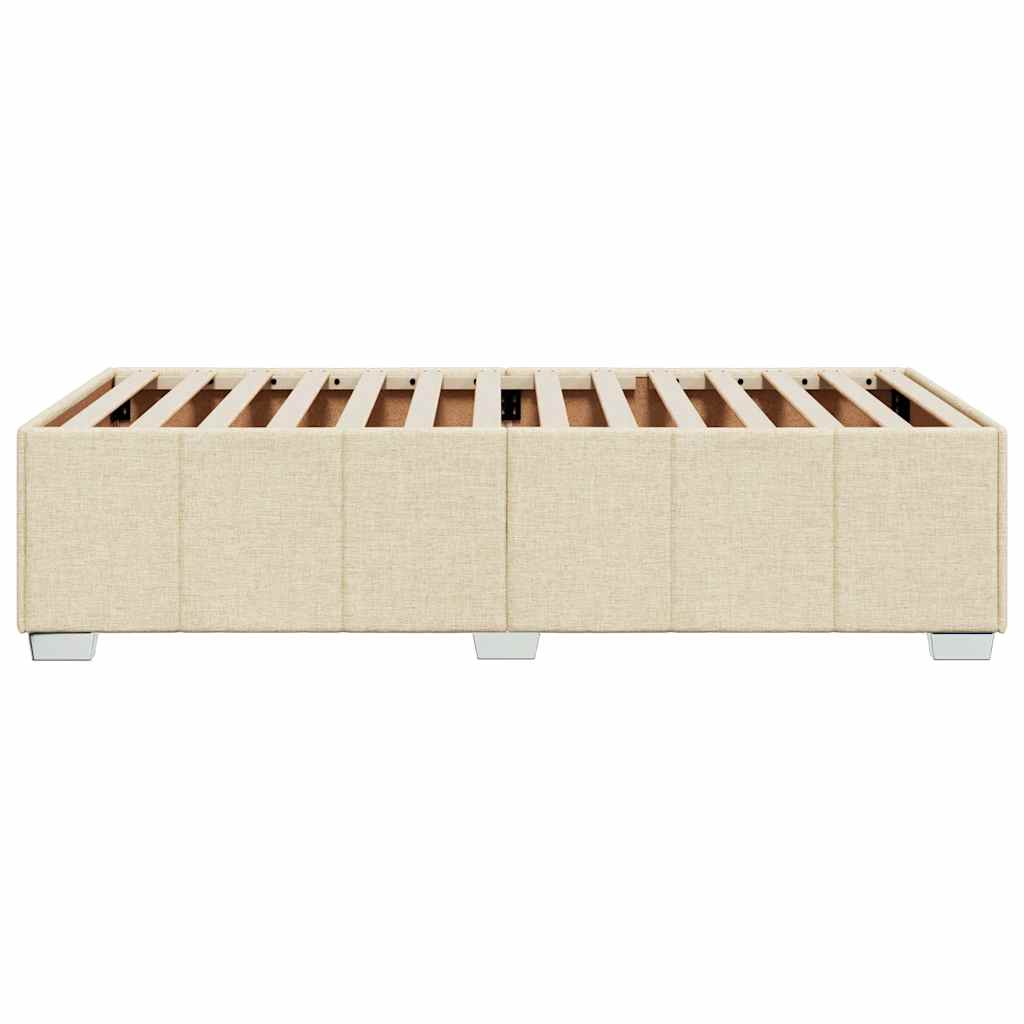 Cadre de lit sans matelas crème 100x200 cm tissu - XIOS