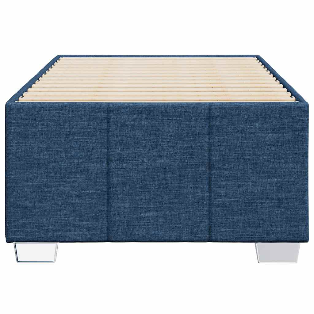 Cadre de lit sans matelas bleu 100x200 cm tissu - XIOS