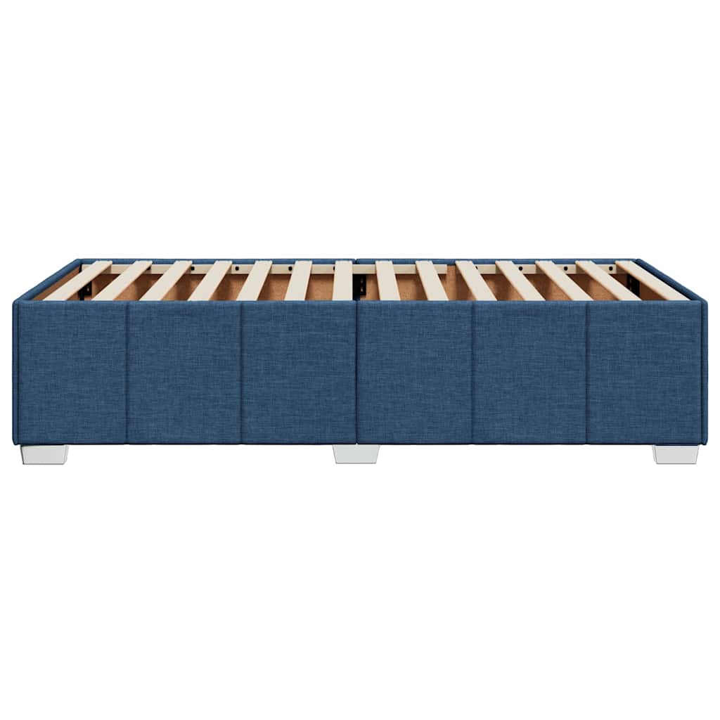 Cadre de lit sans matelas bleu 100x200 cm tissu - XIOS