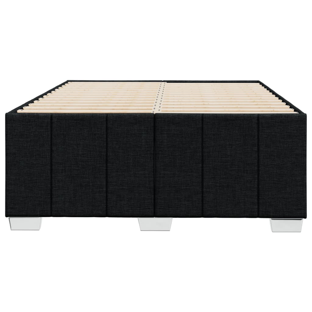 Cadre de lit sans matelas noir 120x200 cm tissu - XIOS