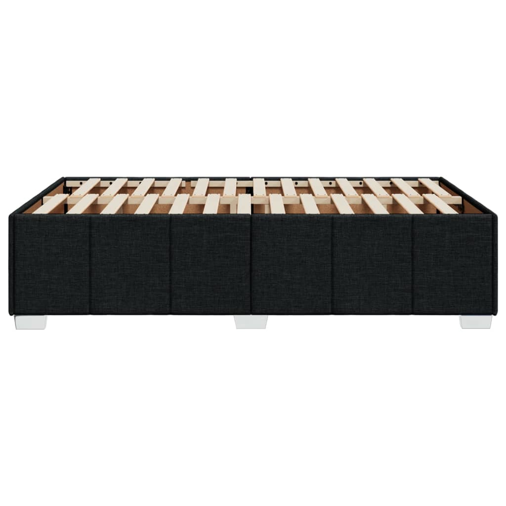 Cadre de lit sans matelas noir 120x200 cm tissu - XIOS