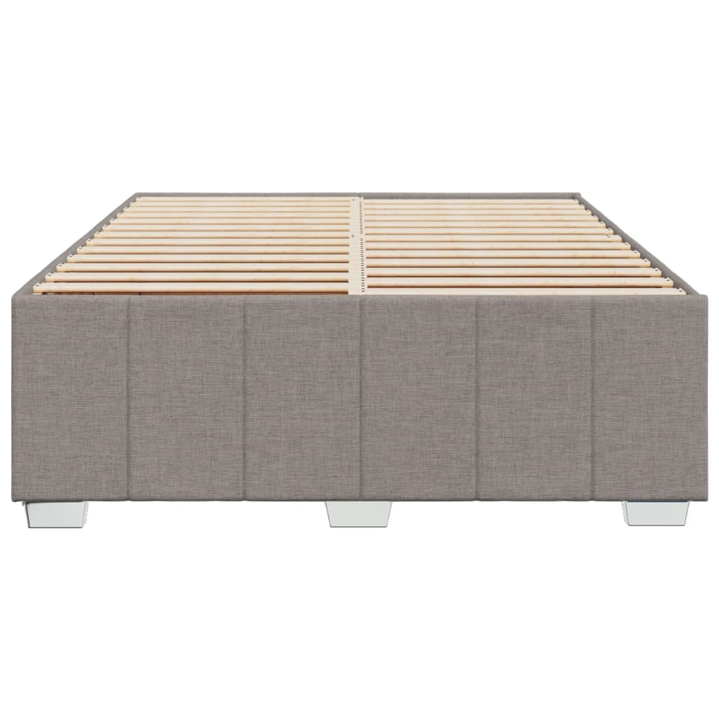 Cadre de lit sans matelas taupe 140x190 cm tissu - XIOS