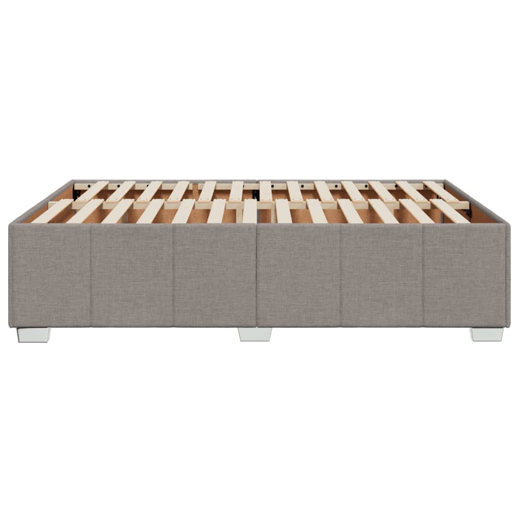 Cadre de lit sans matelas taupe 140x190 cm tissu - XIOS