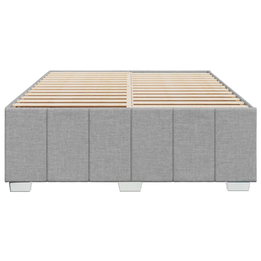Cadre de lit sans matelas gris clair 160x200 cm tissu - XIOS