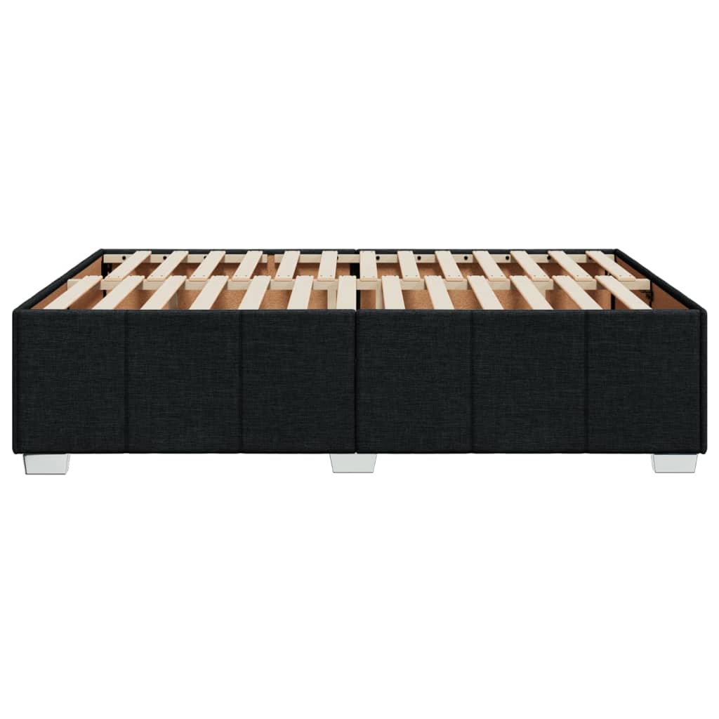 Cadre de lit sans matelas noir 160x200 cm tissu - XIOS