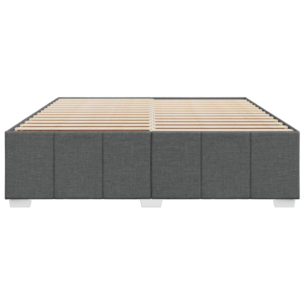 Cadre de lit sans matelas gris foncé 180x200 cm tissu - XIOS