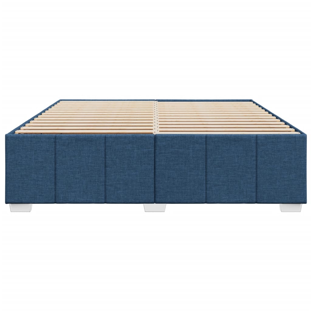 Cadre de lit sans matelas bleu 180x200 cm tissu - XIOS