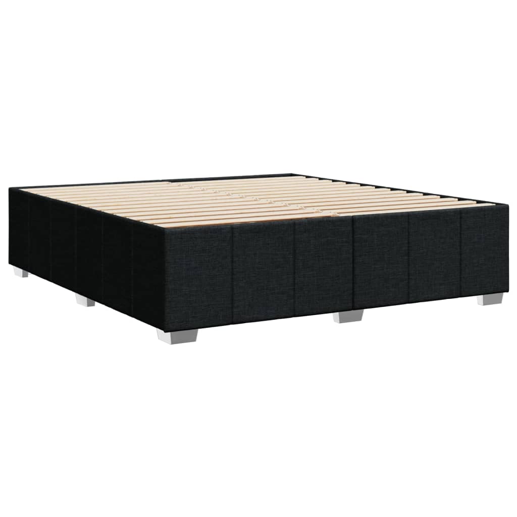 Cadre de lit sans matelas noir 200x200 cm tissu - XIOS