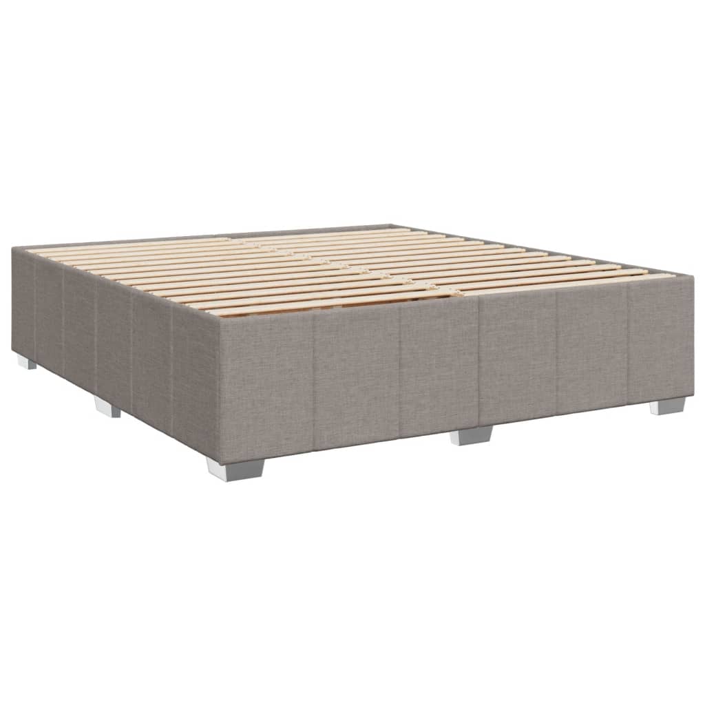 Cadre de lit sans matelas taupe 200x200 cm tissu - XIOS