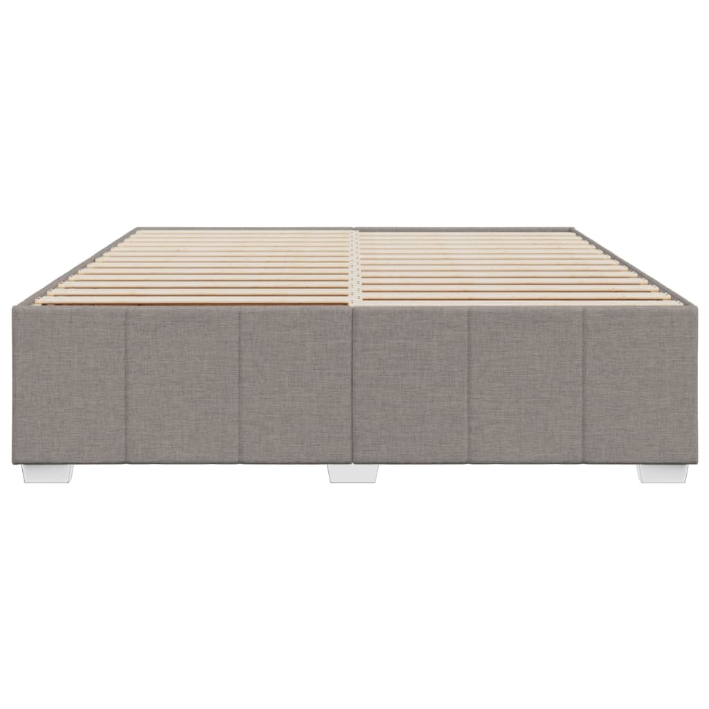 Cadre de lit sans matelas taupe 200x200 cm tissu - XIOS