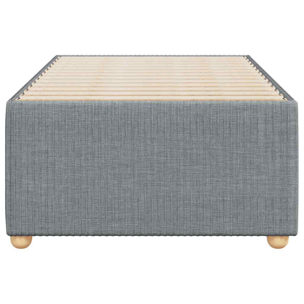 Cadre de lit sans matelas gris clair 80x200 cm tissu - XIOS