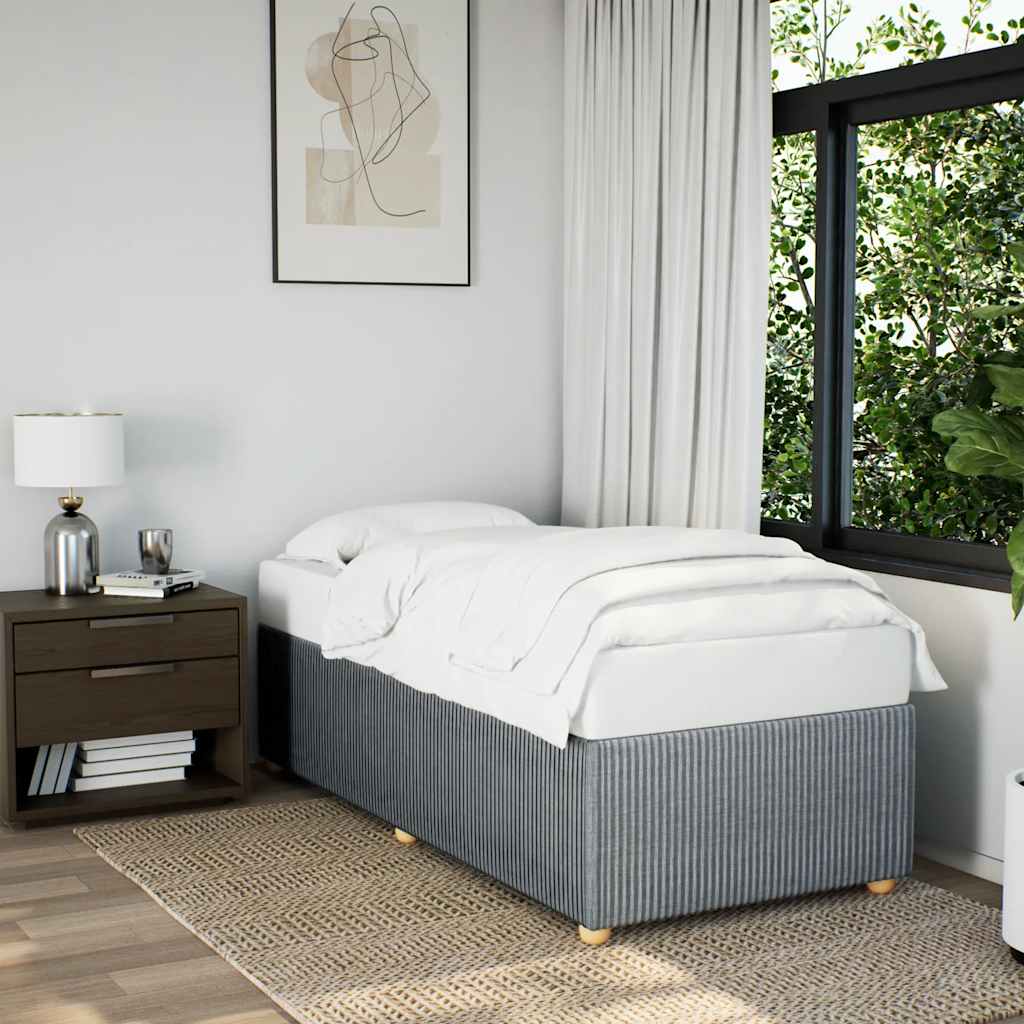 Cadre de lit sans matelas gris clair 80x200 cm tissu - XIOS