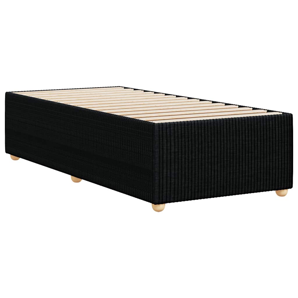 Cadre de lit sans matelas noir 80x200 cm tissu - XIOS