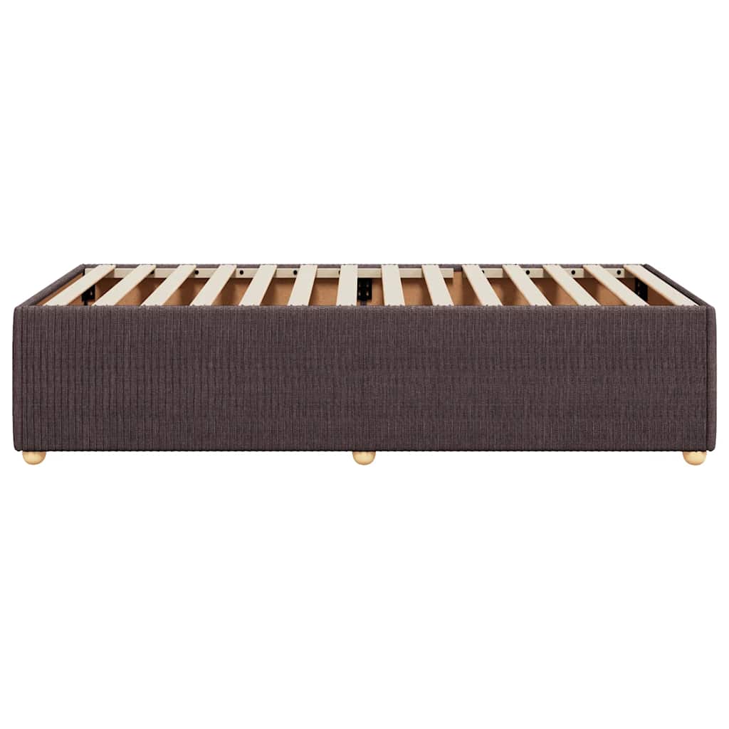 Cadre de lit sans matelas marron foncé 80x200 cm tissu - XIOS