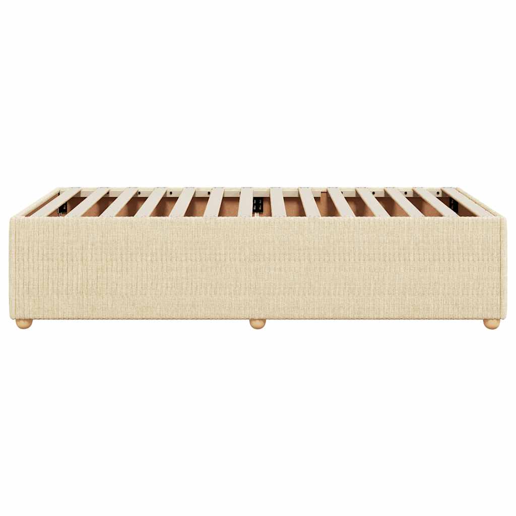 Cadre de lit sans matelas crème 80x200 cm tissu - XIOS
