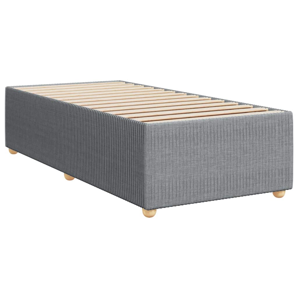 Cadre de lit sans matelas gris clair 90x190 cm tissu - XIOS
