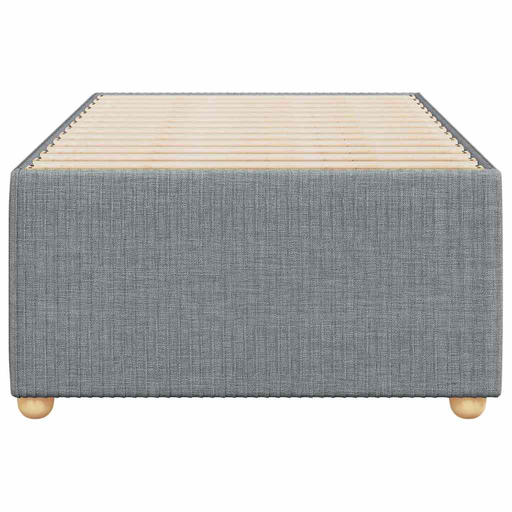 Cadre de lit sans matelas gris clair 90x190 cm tissu - XIOS