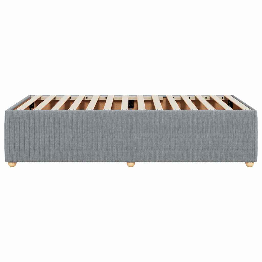 Cadre de lit sans matelas gris clair 90x190 cm tissu - XIOS