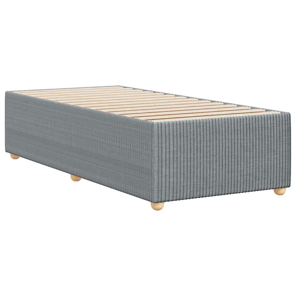 Cadre de lit sans matelas gris clair 90x190 cm tissu - XIOS