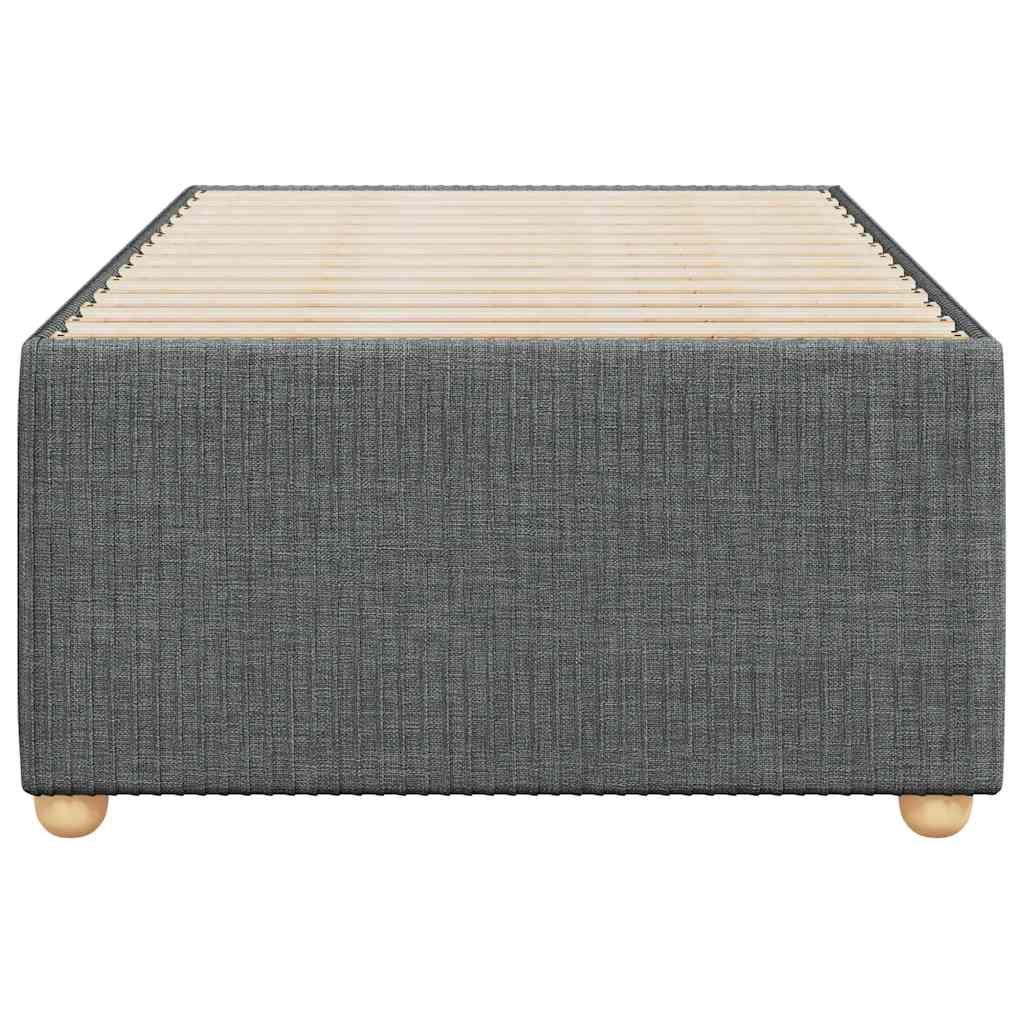 Cadre de lit sans matelas gris foncé 90x190 cm tissu - XIOS