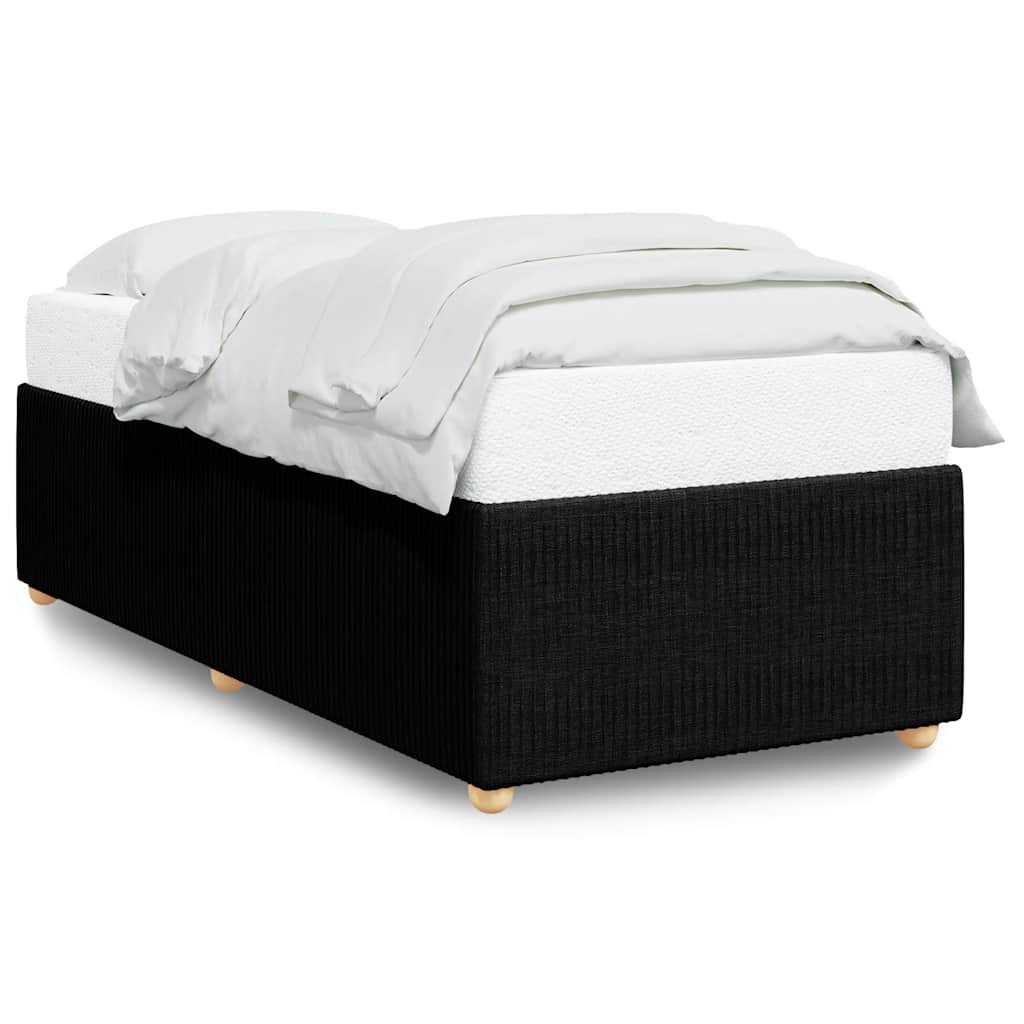 Cadre de lit sans matelas noir 90x190 cm tissu - XIOS