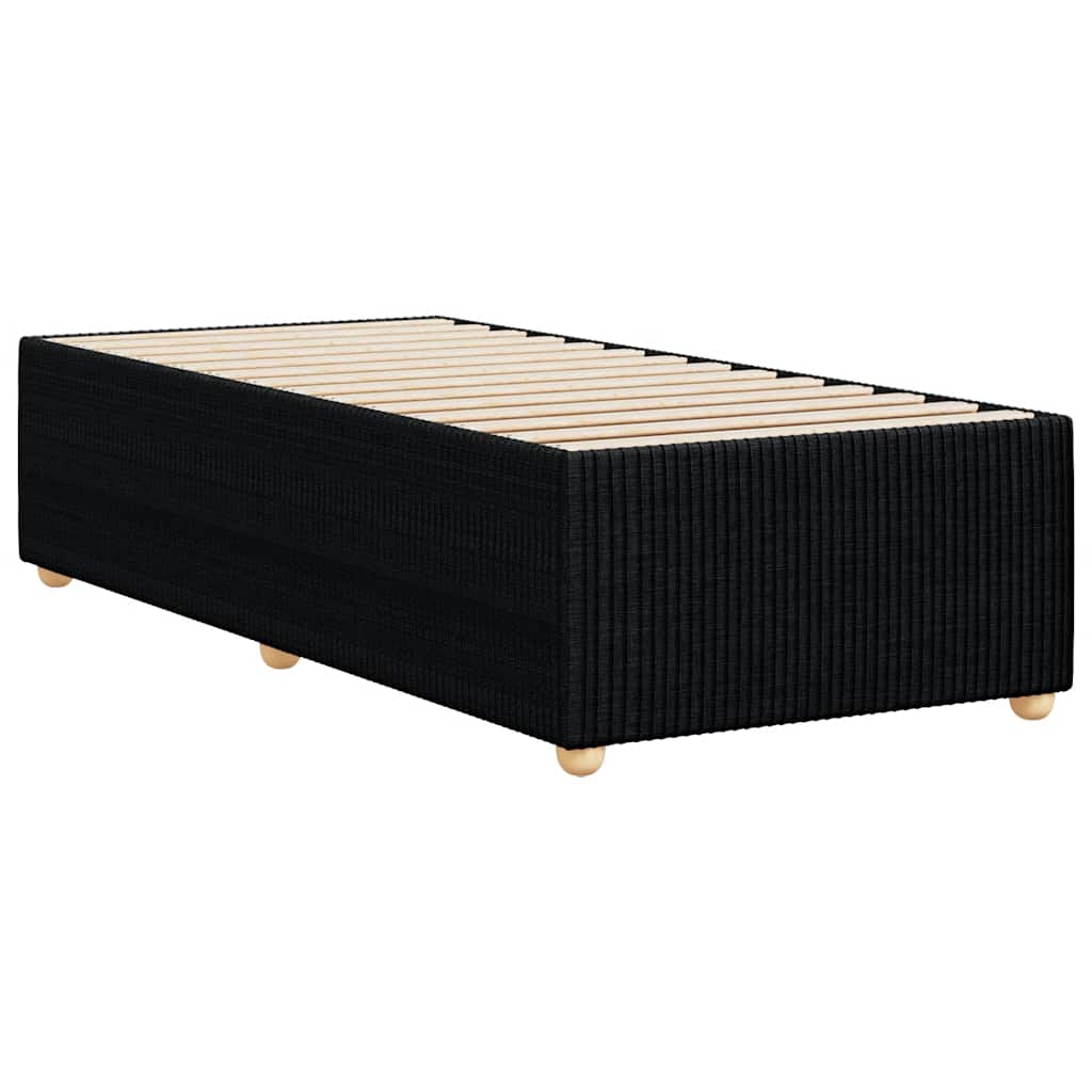 Cadre de lit sans matelas noir 90x190 cm tissu - XIOS