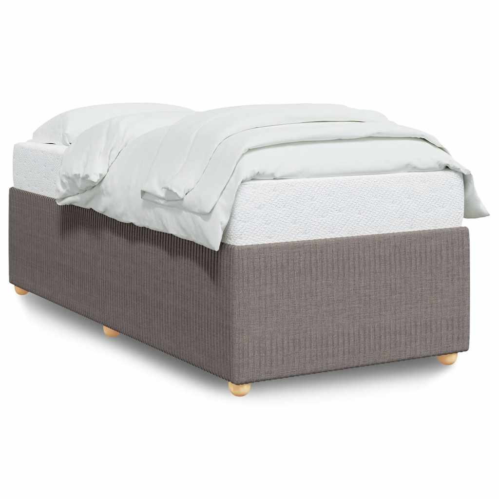 Cadre de lit sans matelas taupe 90x190 cm tissu - XIOS