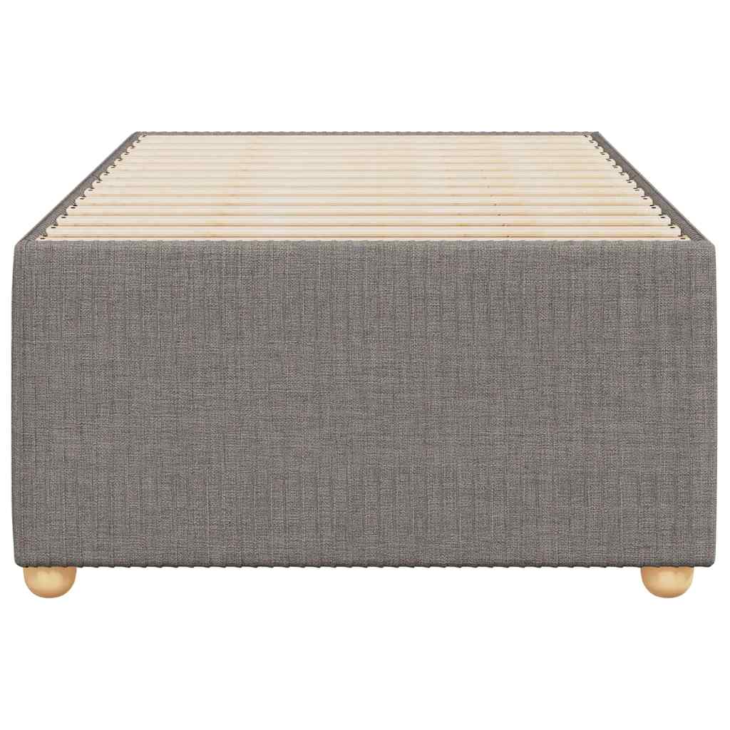 Cadre de lit sans matelas taupe 90x190 cm tissu - XIOS