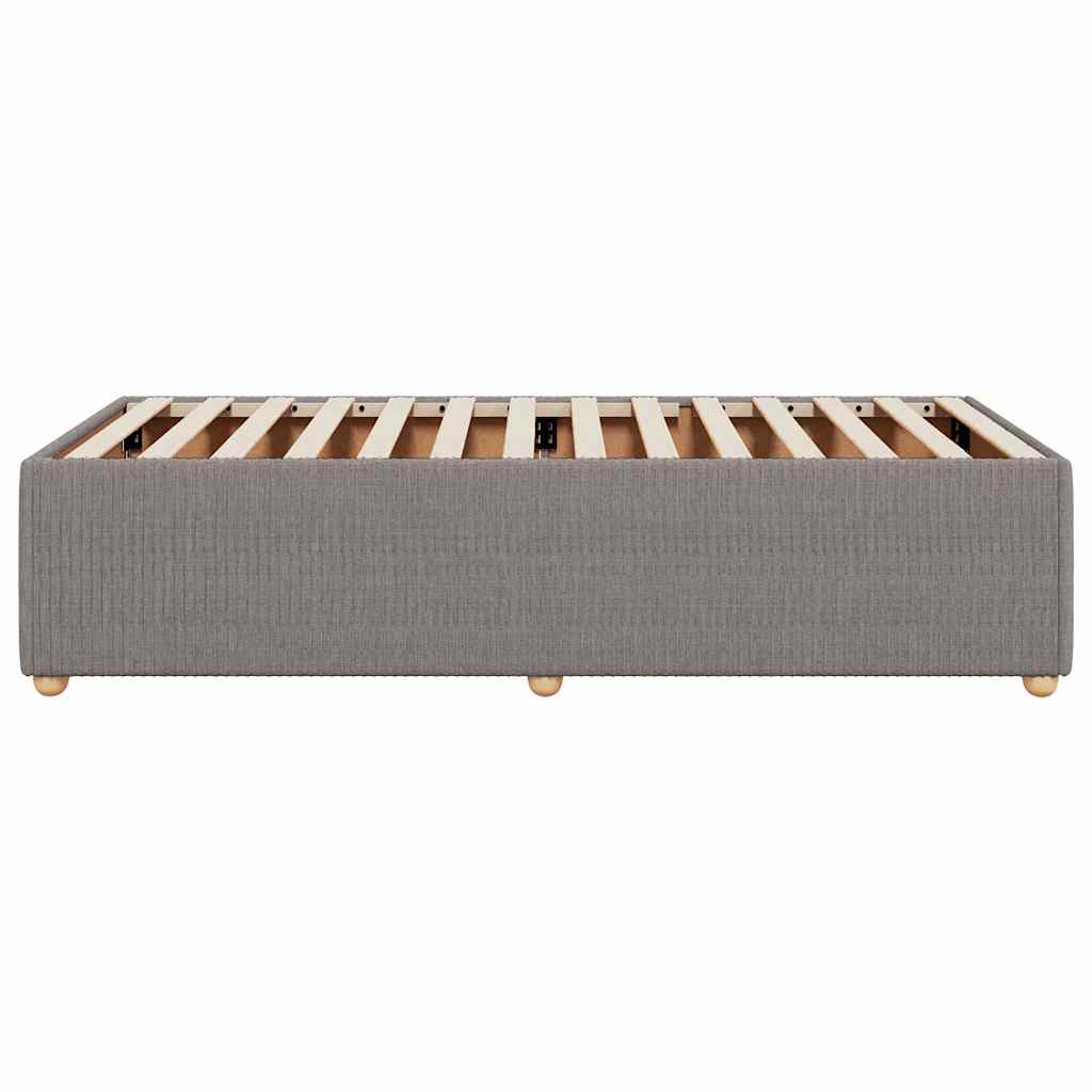 Cadre de lit sans matelas taupe 90x190 cm tissu - XIOS