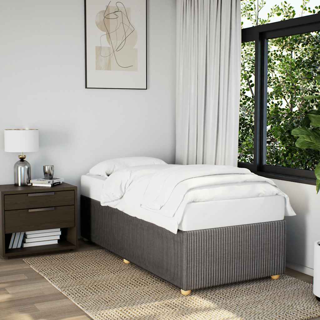 Cadre de lit sans matelas taupe 90x190 cm tissu - XIOS