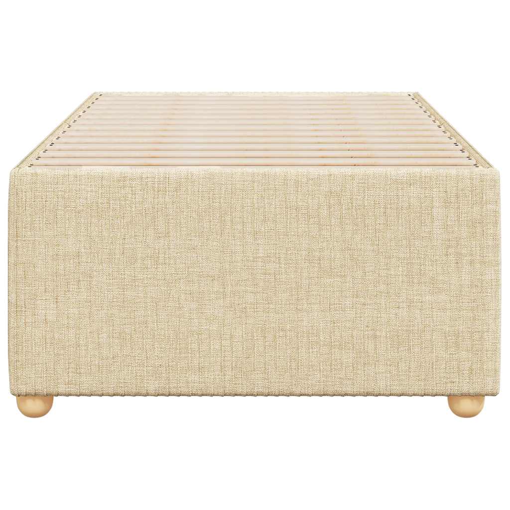 Cadre de lit sans matelas crème 90x190 cm tissu - XIOS