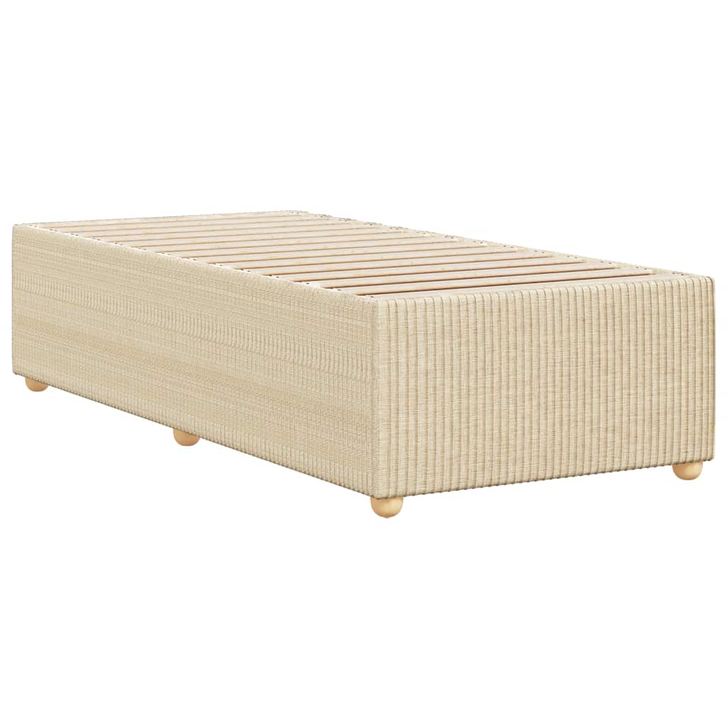 Cadre de lit sans matelas crème 90x190 cm tissu - XIOS