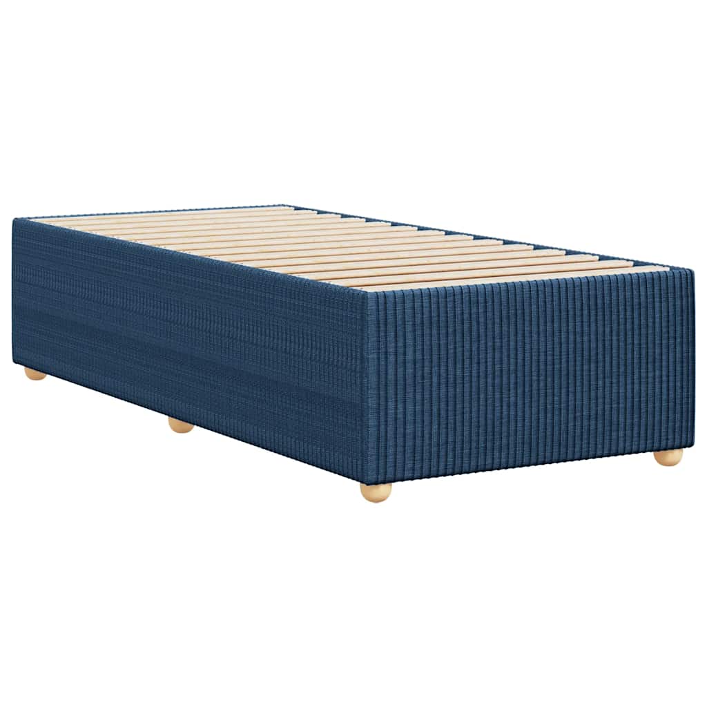 Cadre de lit sans matelas bleu 90x190 cm tissu - XIOS