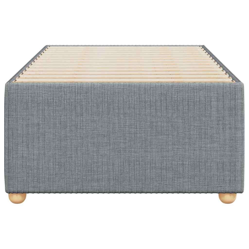 Cadre de lit sans matelas gris clair 90x200 cm tissu - XIOS
