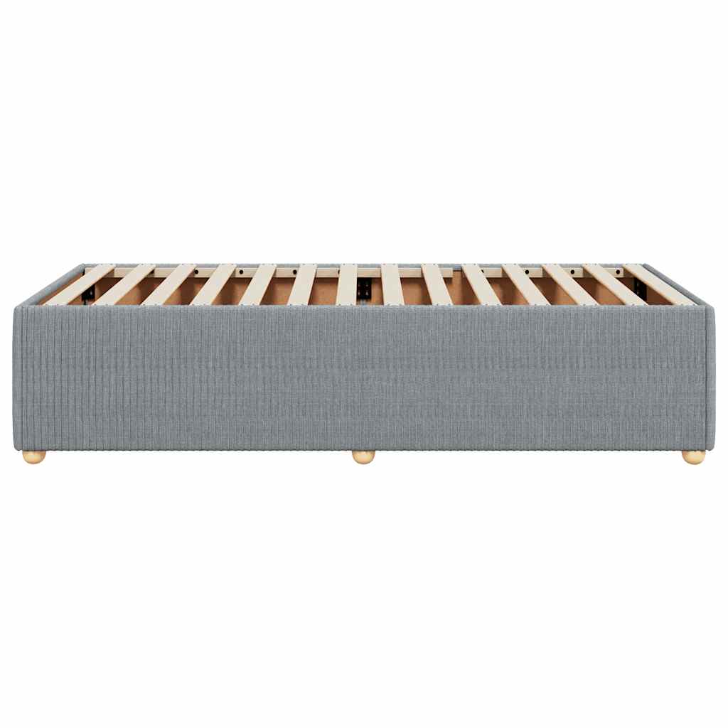 Cadre de lit sans matelas gris clair 90x200 cm tissu - XIOS