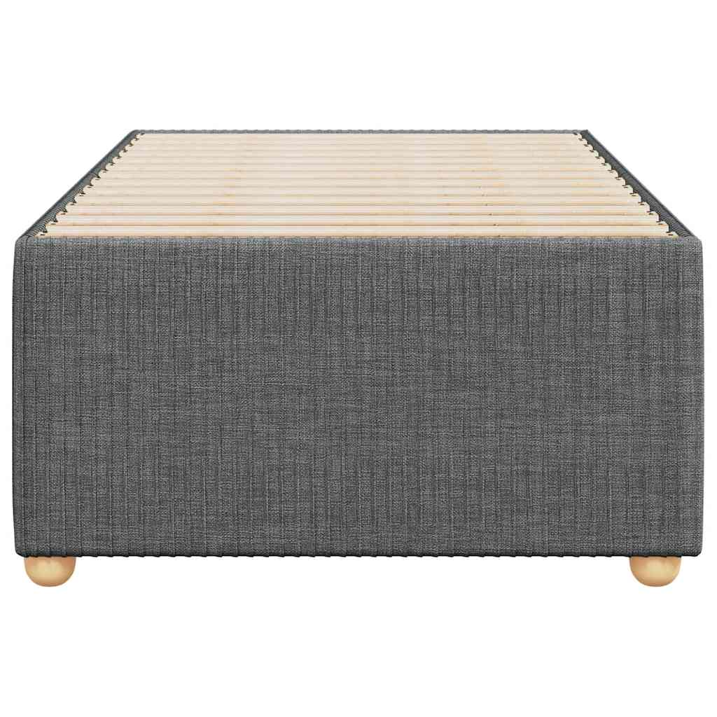 Cadre de lit sans matelas gris foncé 90x200 cm tissu - XIOS