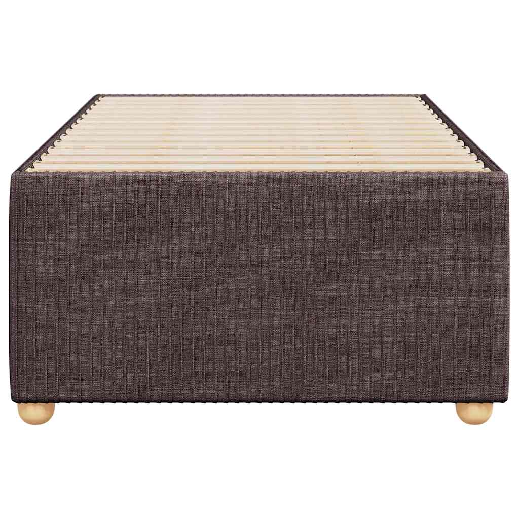 Cadre de lit sans matelas marron foncé 90x200 cm tissu - XIOS