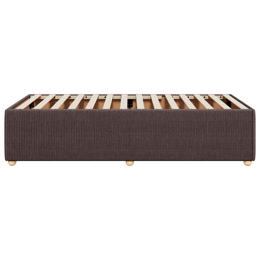 Cadre de lit sans matelas marron foncé 90x200 cm tissu - XIOS