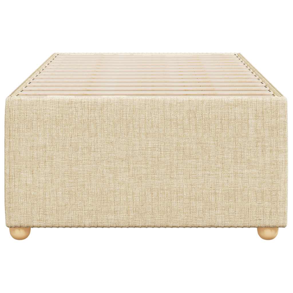 Cadre de lit sans matelas crème 90x200 cm tissu - XIOS