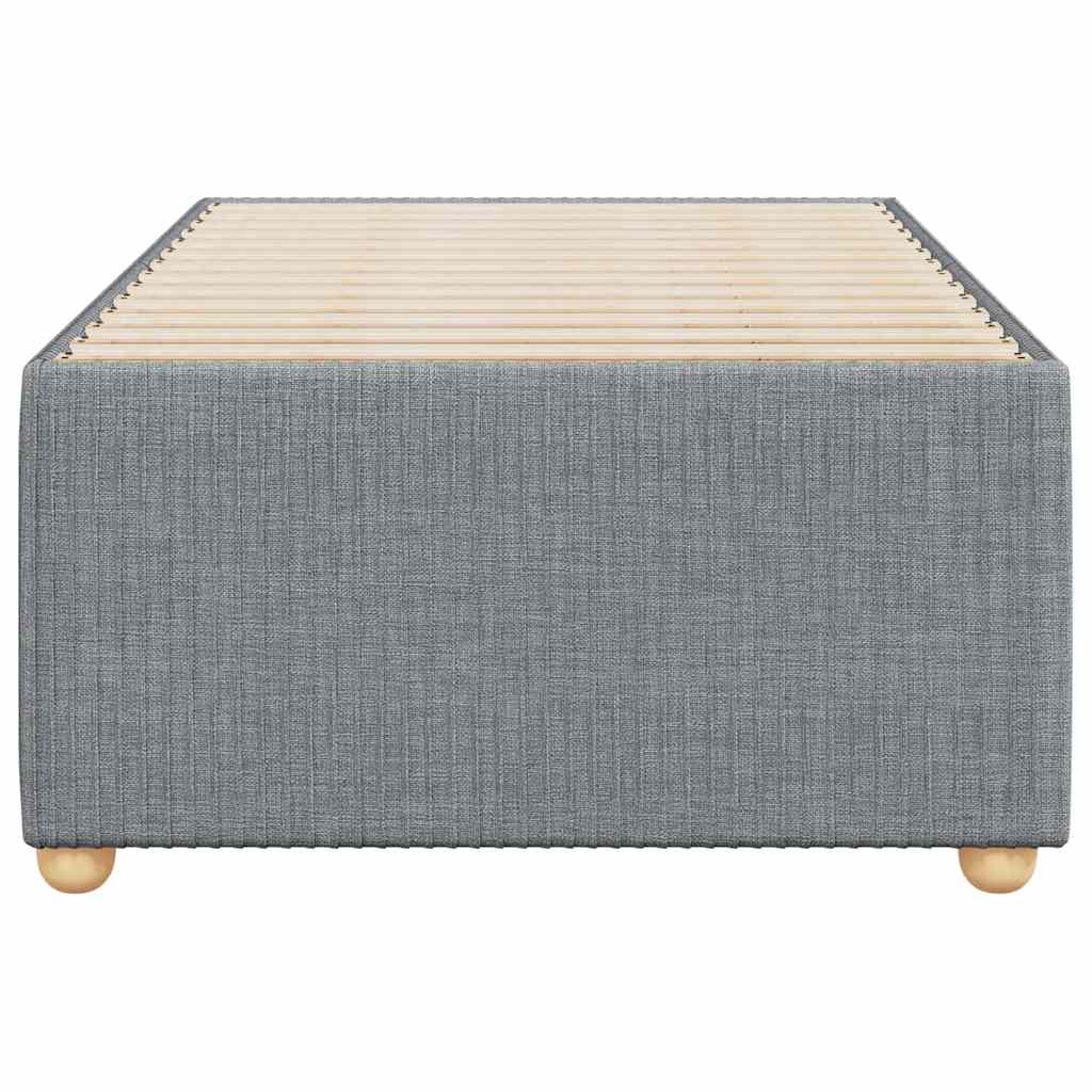 Cadre de lit sans matelas gris clair 100x200 cm tissu - XIOS