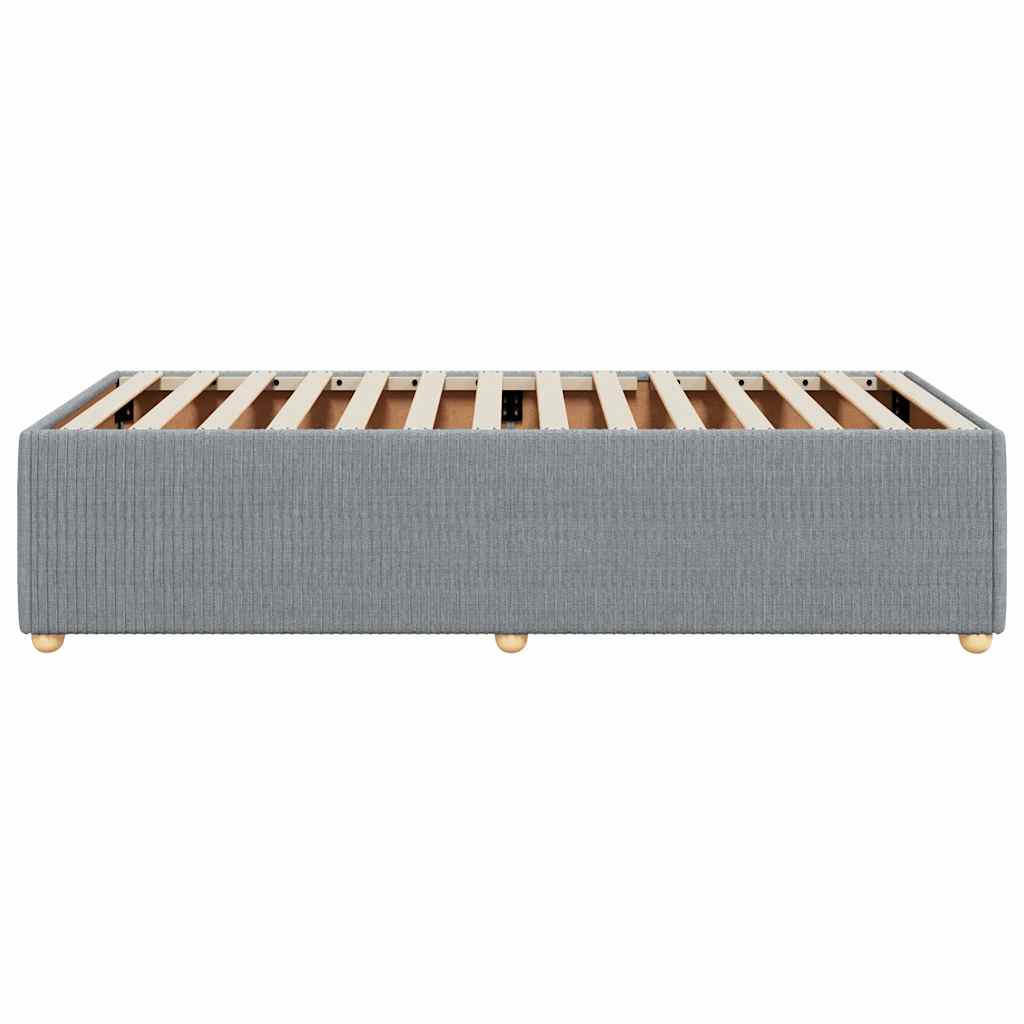 Cadre de lit sans matelas gris clair 100x200 cm tissu - XIOS