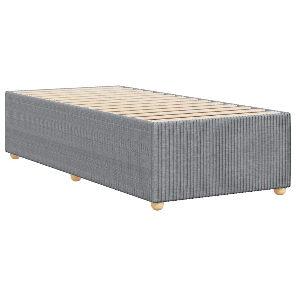 Cadre de lit sans matelas gris clair 100x200 cm tissu - XIOS