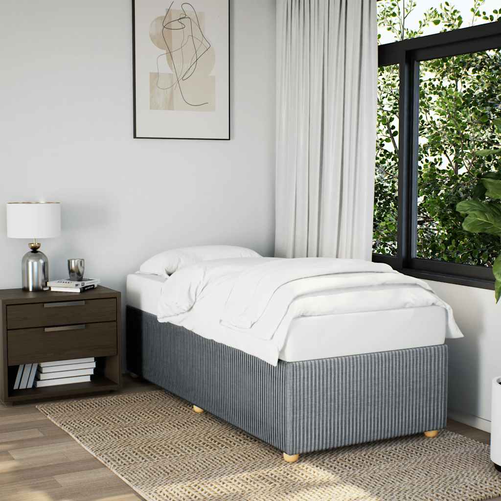 Cadre de lit sans matelas gris clair 100x200 cm tissu - XIOS