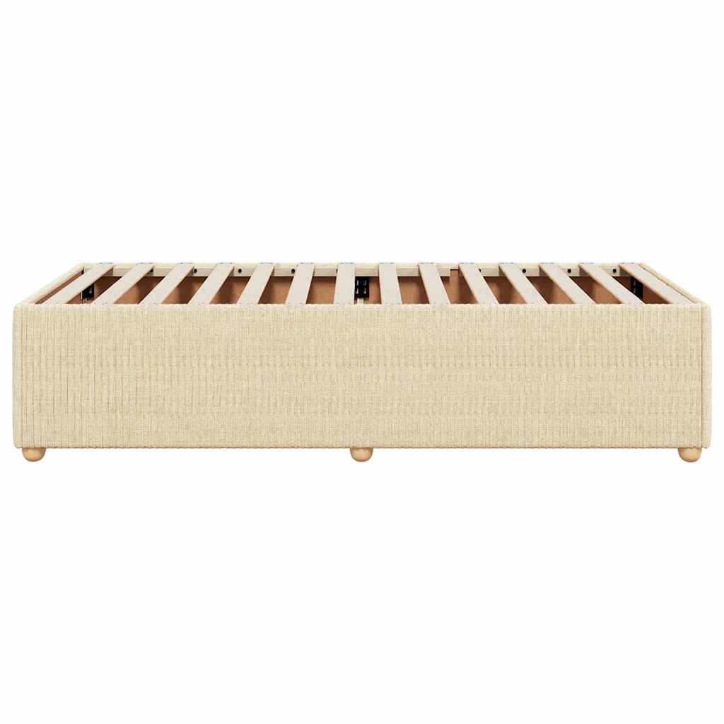 Cadre de lit sans matelas crème 100x200 cm tissu - XIOS