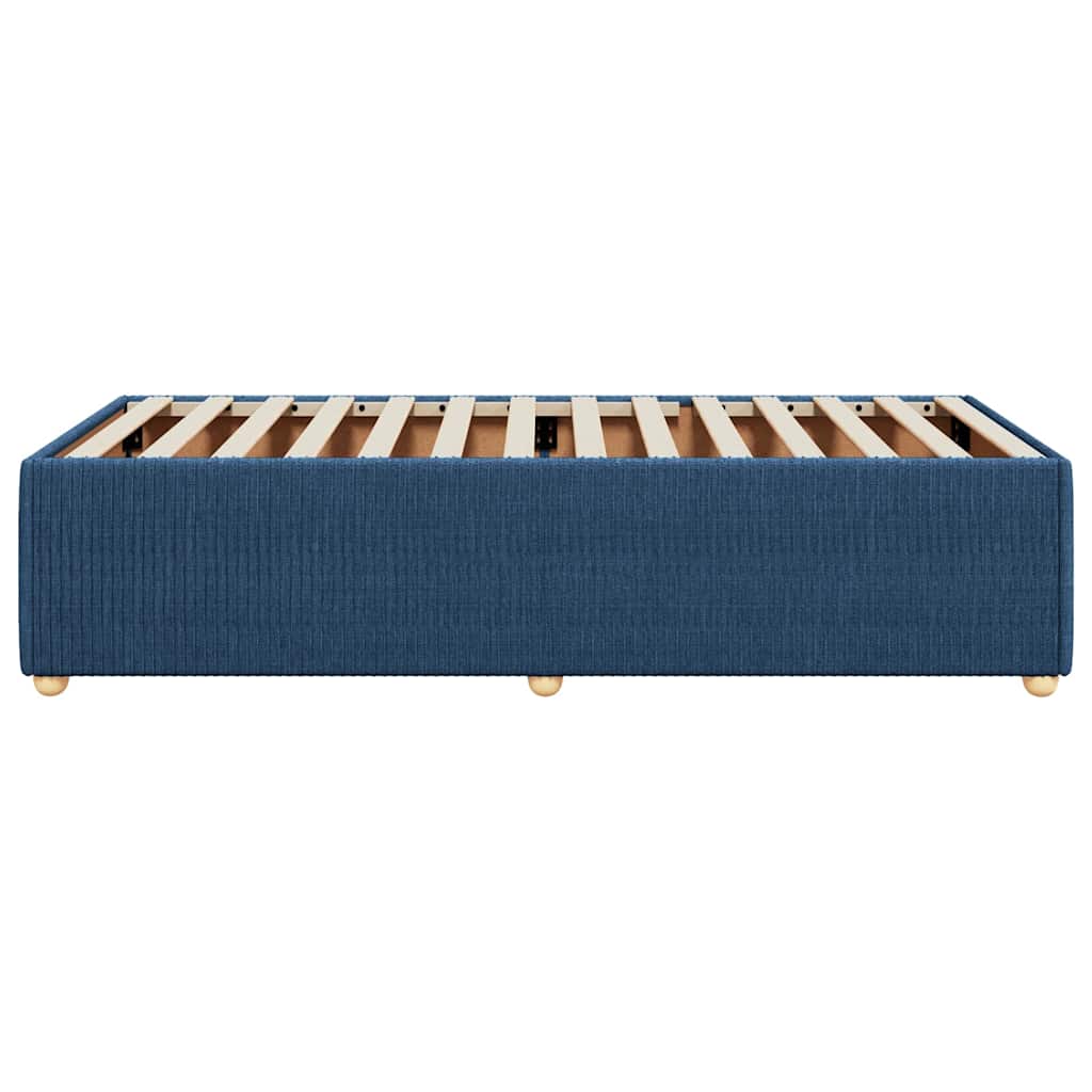 Cadre de lit sans matelas bleu 100x200 cm tissu - XIOS