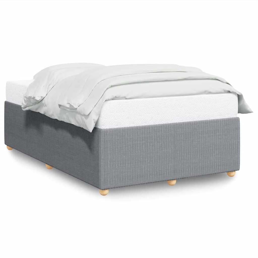 Cadre de lit sans matelas gris clair 120x190 cm tissu - XIOS